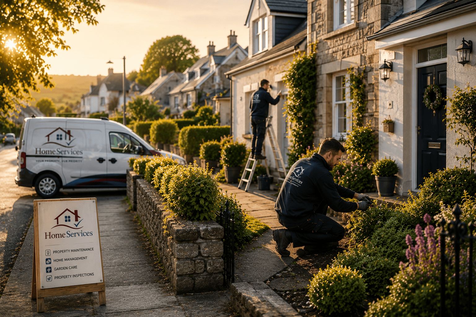Service team working on residential homes | HomeServices