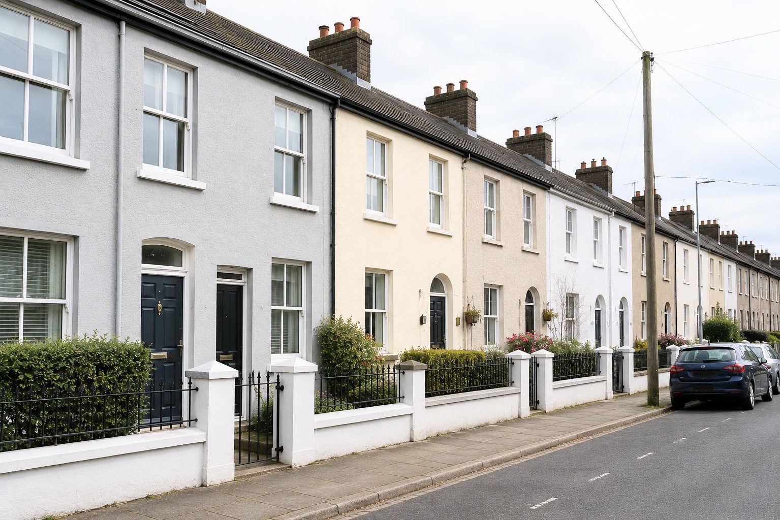 Row of residential townhouses on street | HomeServices (Blog) (property preparation)