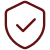 Red shield with checkmark security icon | HomeServices